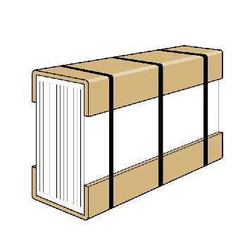 Strapping cardboard U-profiles for protection of goods