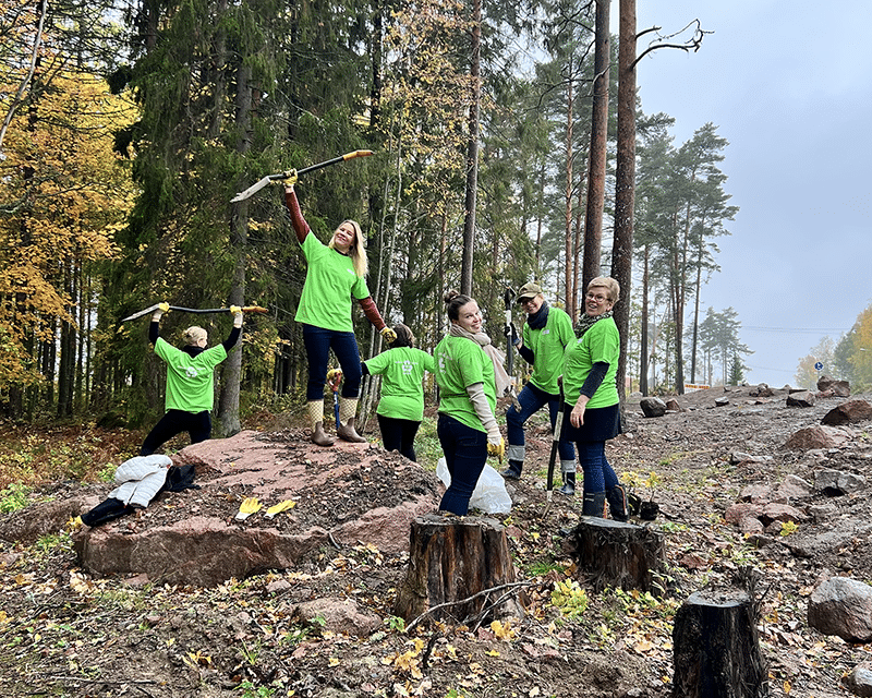 Eltete's staff planted 50 trees on the future housing fair area