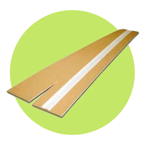 Flatboards with seld-adhesive-tape